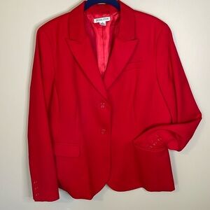 PENDLETON 100% Wool Size 16 Red Lined‎ Blazer  Academia Classic Holiday Heritage